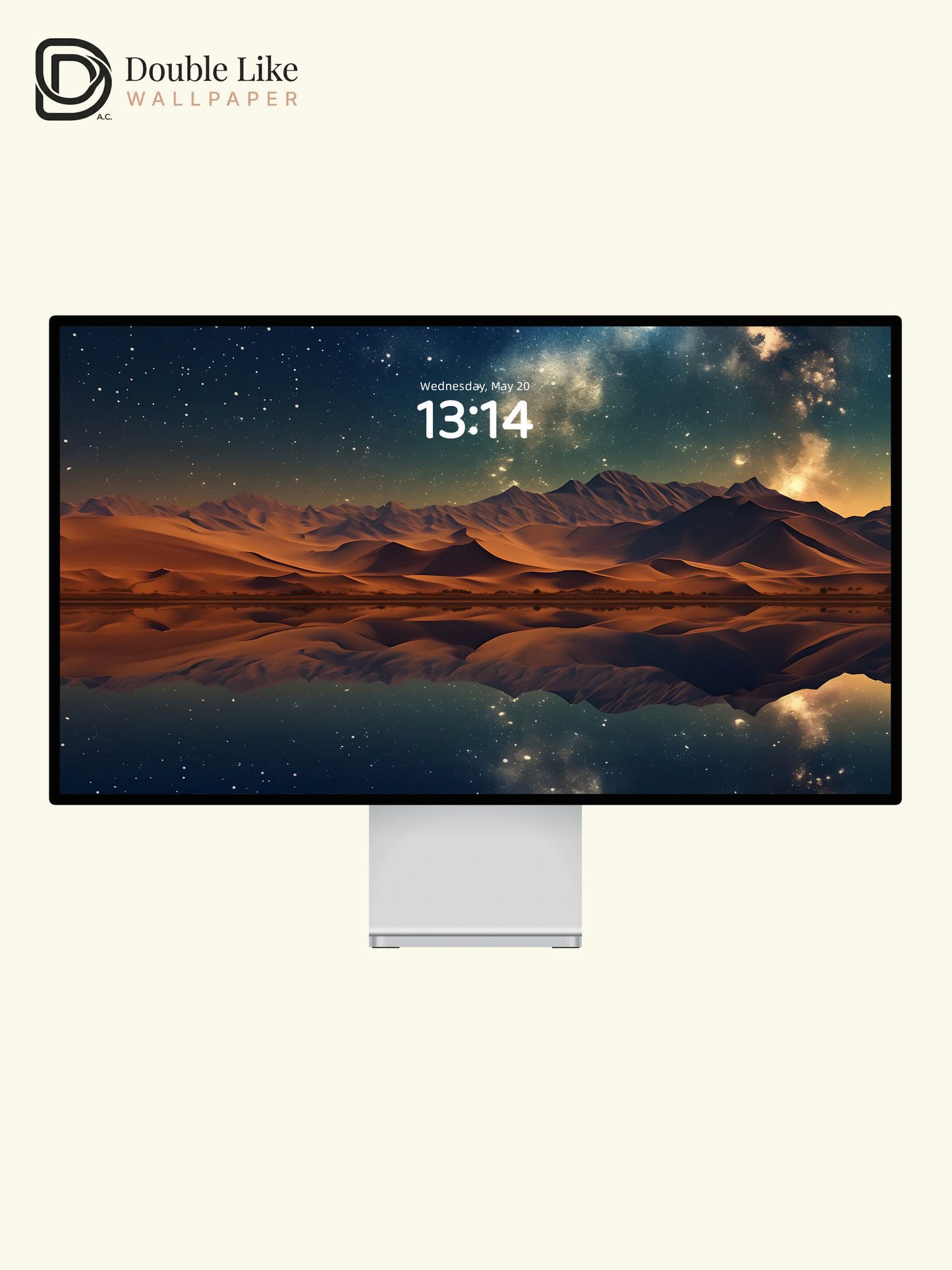Dreamy Starry Desert Reflection Digital Art Lock Screen Wallpaper Pack [#ZJYX0140]