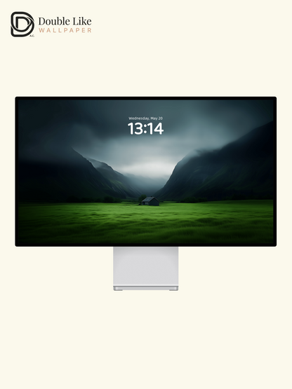Lonely Cabin in Misty Mountains Dark Aesthetic Wallpaper Pack [#ZJY401]