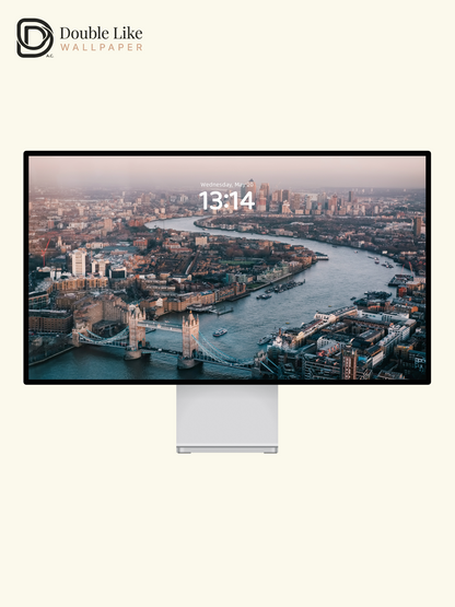 London Tower Bridge Aerial View Cinematic Cityscape Aesthetic Wallpaper Pack [#ZMY542]