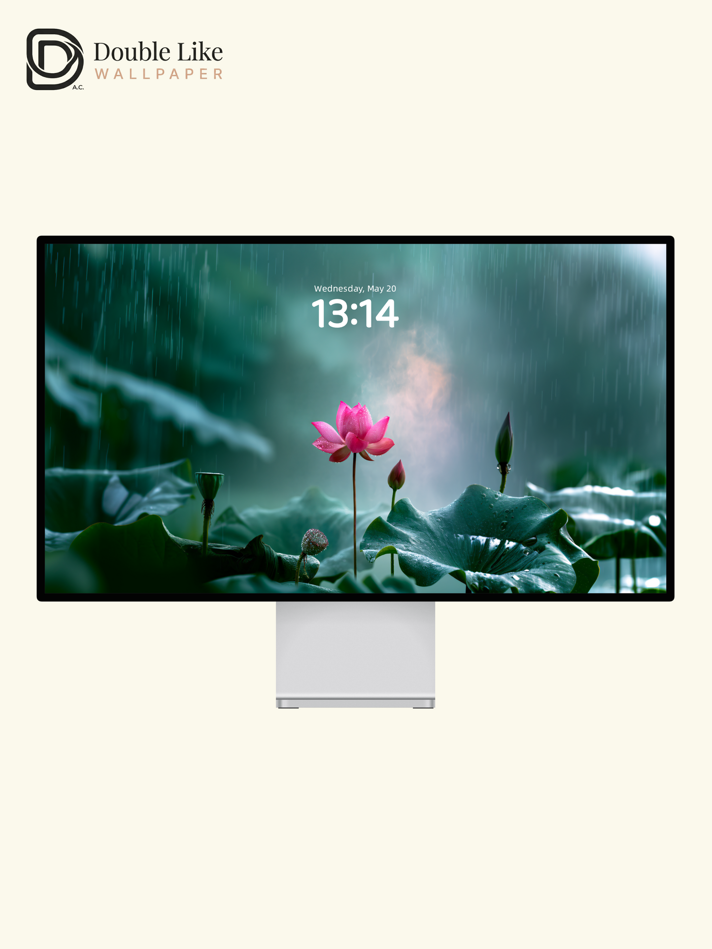 Misty Rain Pink Lotus Aesthetic Zen Wallpaper Pack for Phone and Desktop [#JJ1368]
