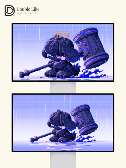 Cute Dark Pumpkin Pup Hammer Ghost Glow Aesthetic Wallpaper Pack [#HW1509]