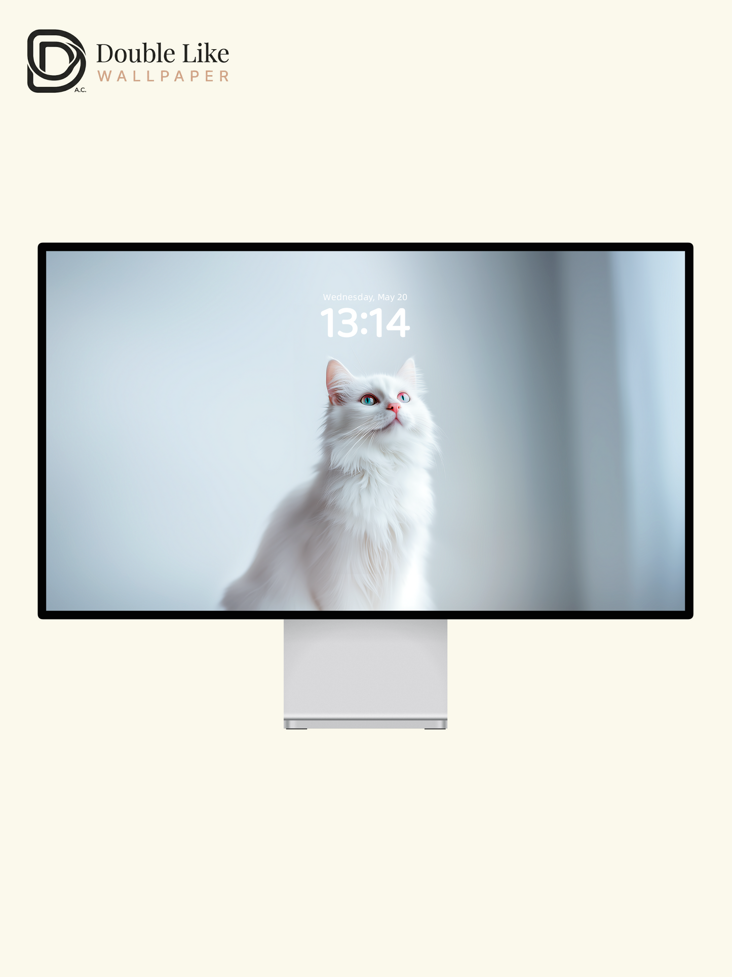 Cute White Cat Soft Aesthetic Wallpaper Pack [#ZJY470]