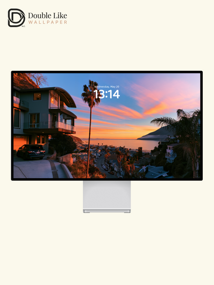 Malibu Coastal Sunset Golden Hour Aesthetic Wallpaper Pack [#JJ1364]