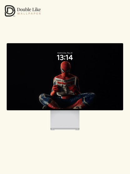 Funny Spider-Man Reading Newspaper Dark Aesthetic Wallpaper Pack [#ZJY496]