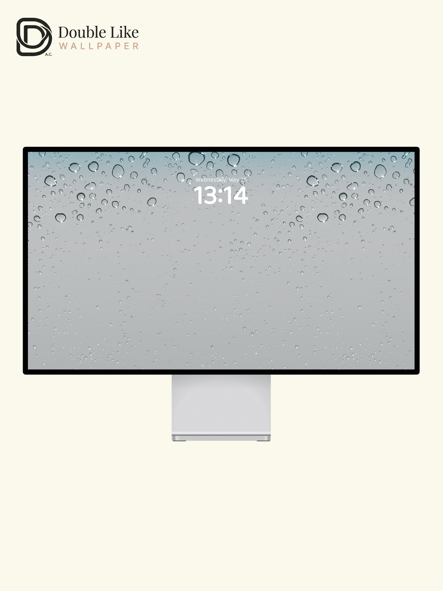 Classic Water Droplets Frosted Glass Minimalist Aqua Blue Aesthetic Wallpaper Pack [#ZMY228]