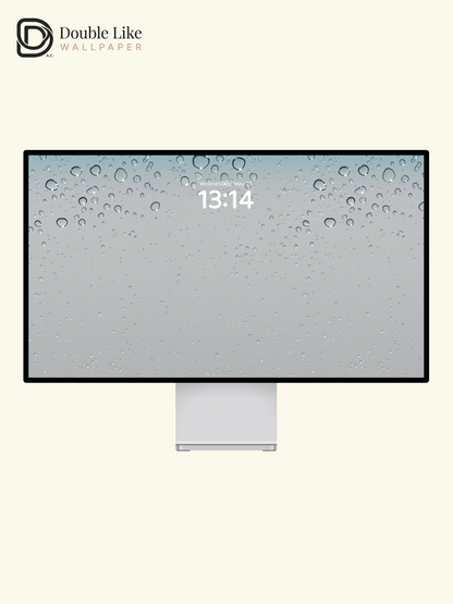 Classic Water Droplets Frosted Glass Minimalist Aqua Blue Aesthetic Wallpaper Pack [#ZMY228]