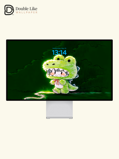 Cute Glowing Dinosaur Character Forest Wallpaper Pack [#GG1406]