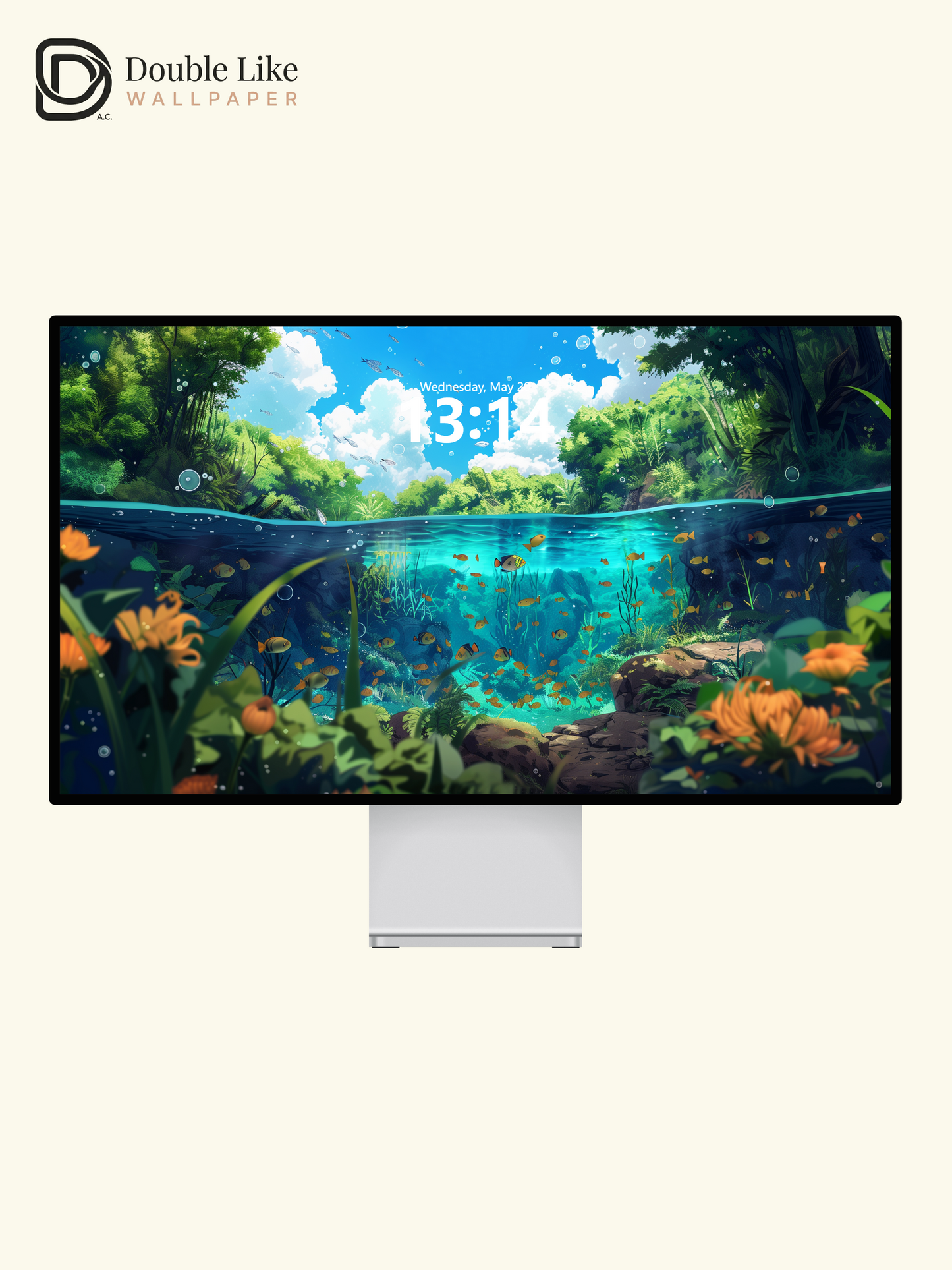 Dreamy Underwater Forest River Anime Aesthetic Wallpaper Pack [#WGF031]