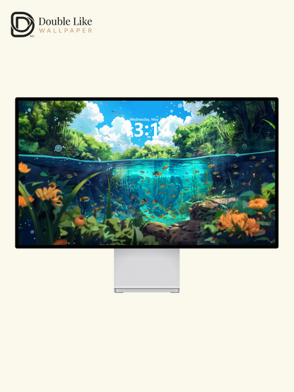 Dreamy Underwater Forest River Anime Aesthetic Wallpaper Pack [#WGF031]