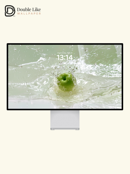 Fresh Green Apple Water Splash Aesthetic Wallpaper Pack for Phone and Desktop [#JJ1371]