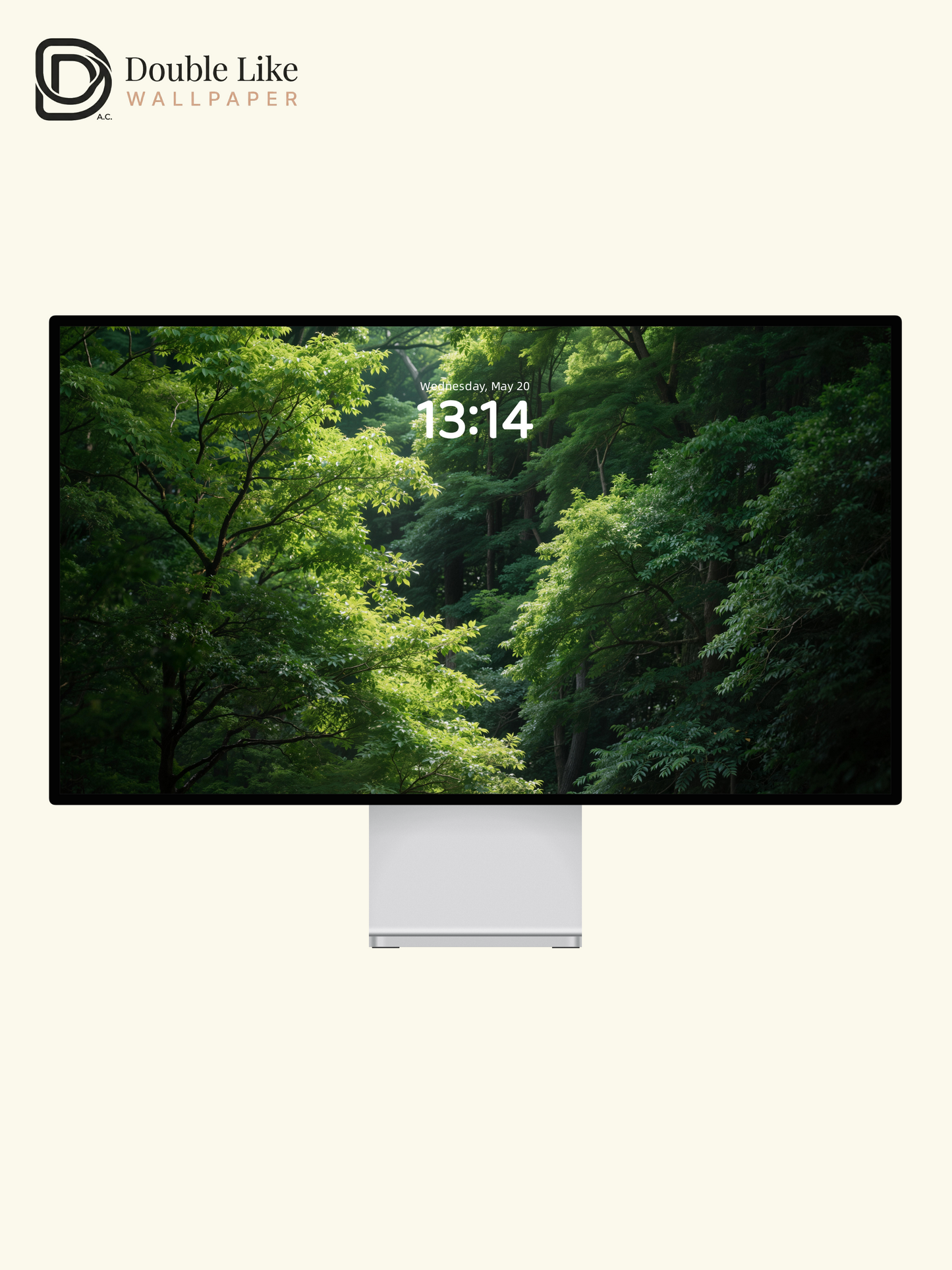 Soft Light Forest Calming Green Nature Wallpaper Pack [#LFHL30311]