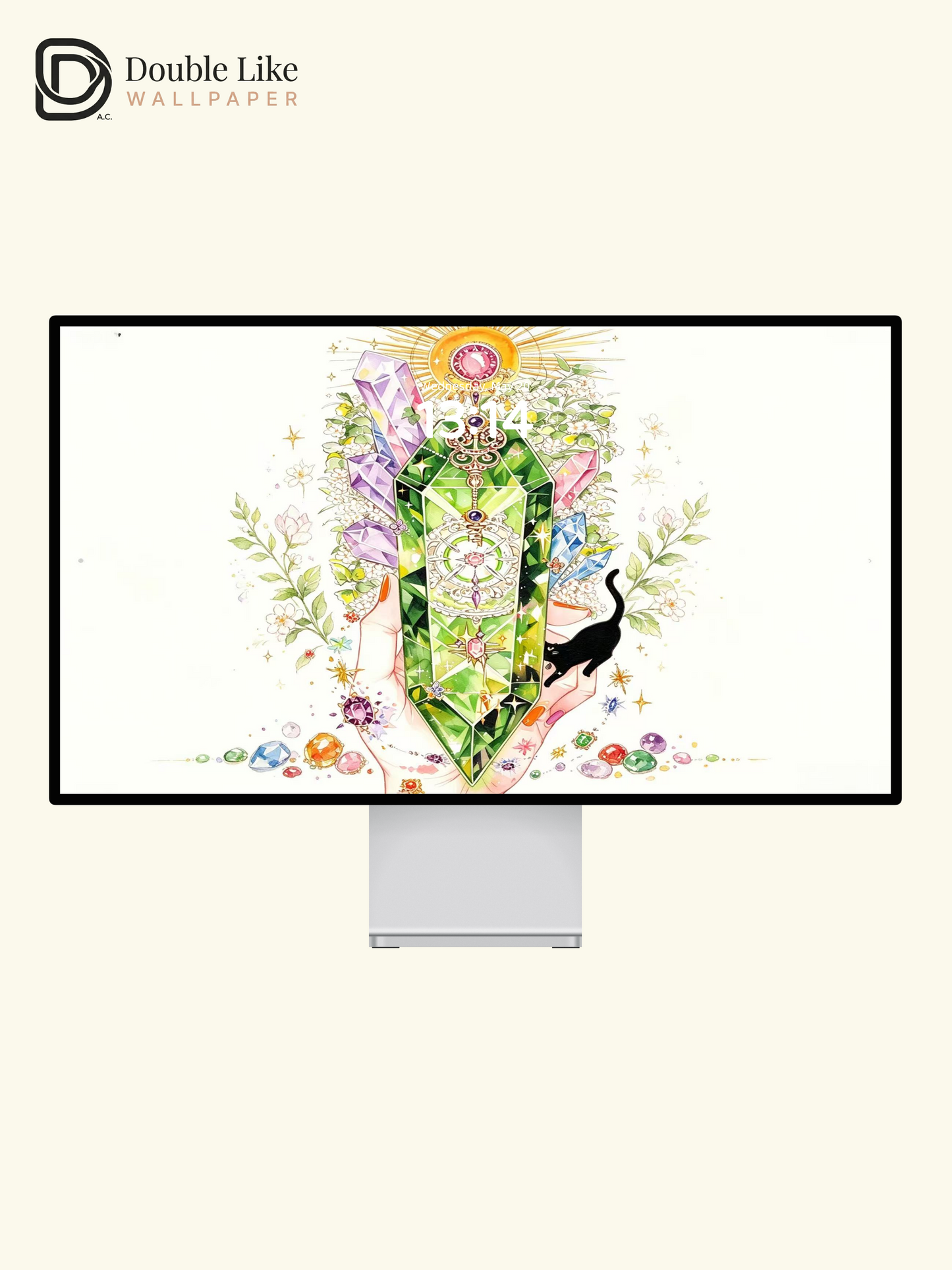 Healing Wallpaper | "Cat‑Guided Blessings", Black Cat Brings Blessings , All Goodness Is On Its Way [#HWWx009]