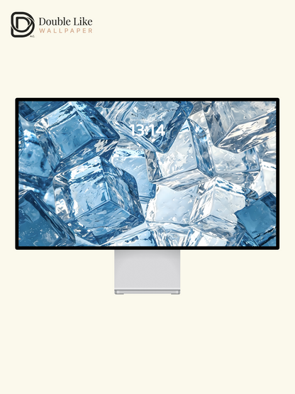 Crystal Clear Ice Cubes Refreshing Blue Aesthetic Wallpaper Pack [#ZMY518]