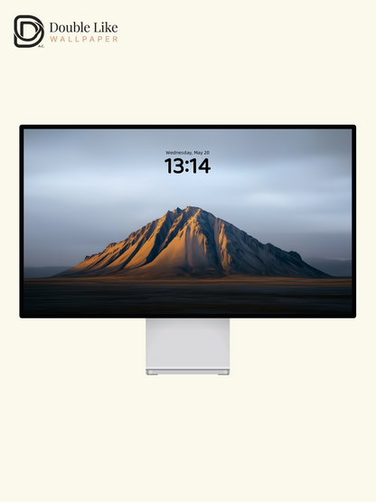Golden Hour Mountain Peak Minimalist Aesthetic Landscape Wallpaper Pack [#ZMY053]