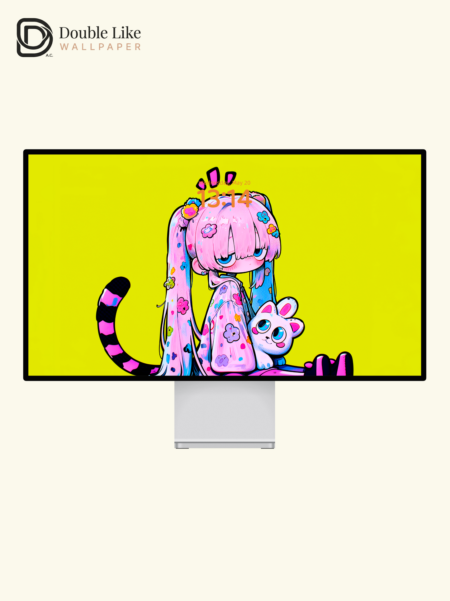 Neon Pop Art Anime Girl Cute Wallpaper Pack [#GG1365]