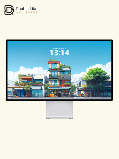 Summer Sunny Blue Sky Japanese House Anime Aesthetic Wallpaper Pack [#WGF089]