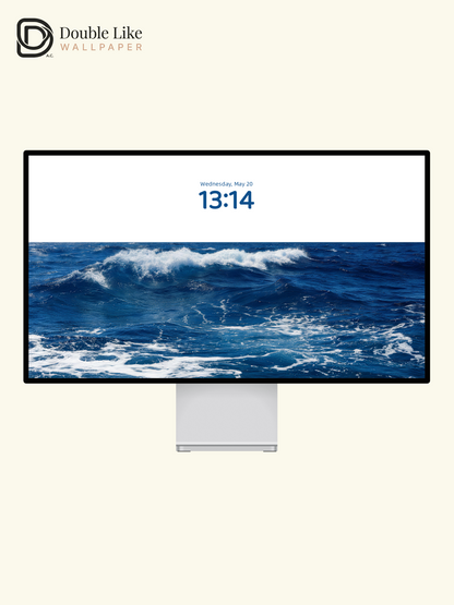 "Wave & White Space" Fresh Minimalist Ocean Wallpaper Set [#LFHL30519]