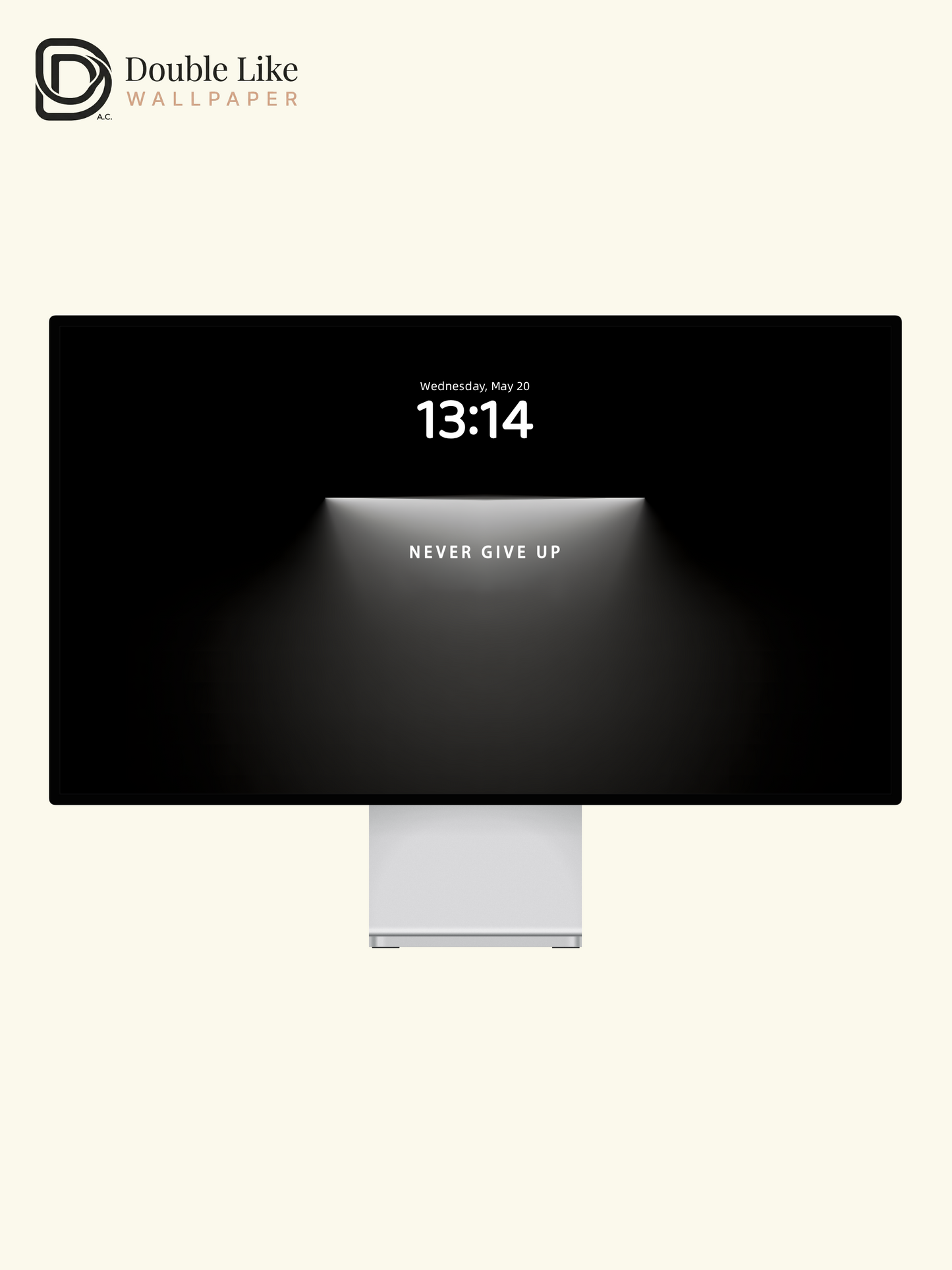 Combined Product Name: Dark Spotlight NEVER GIVE UP Minimal Inspirational Atmospheric Text Full-Device Wallpaper Pack [#ZMY036]