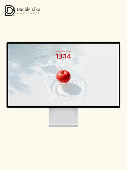 Red Apple On Clear Rippling Water Minimal Calm Aesthetic Wallpaper Pack [#LFHL30418]