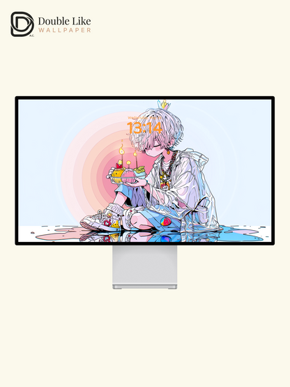 Kawaii Anime Birthday Boy Candle Cake Aesthetic Wallpaper Pack [#HW1467]