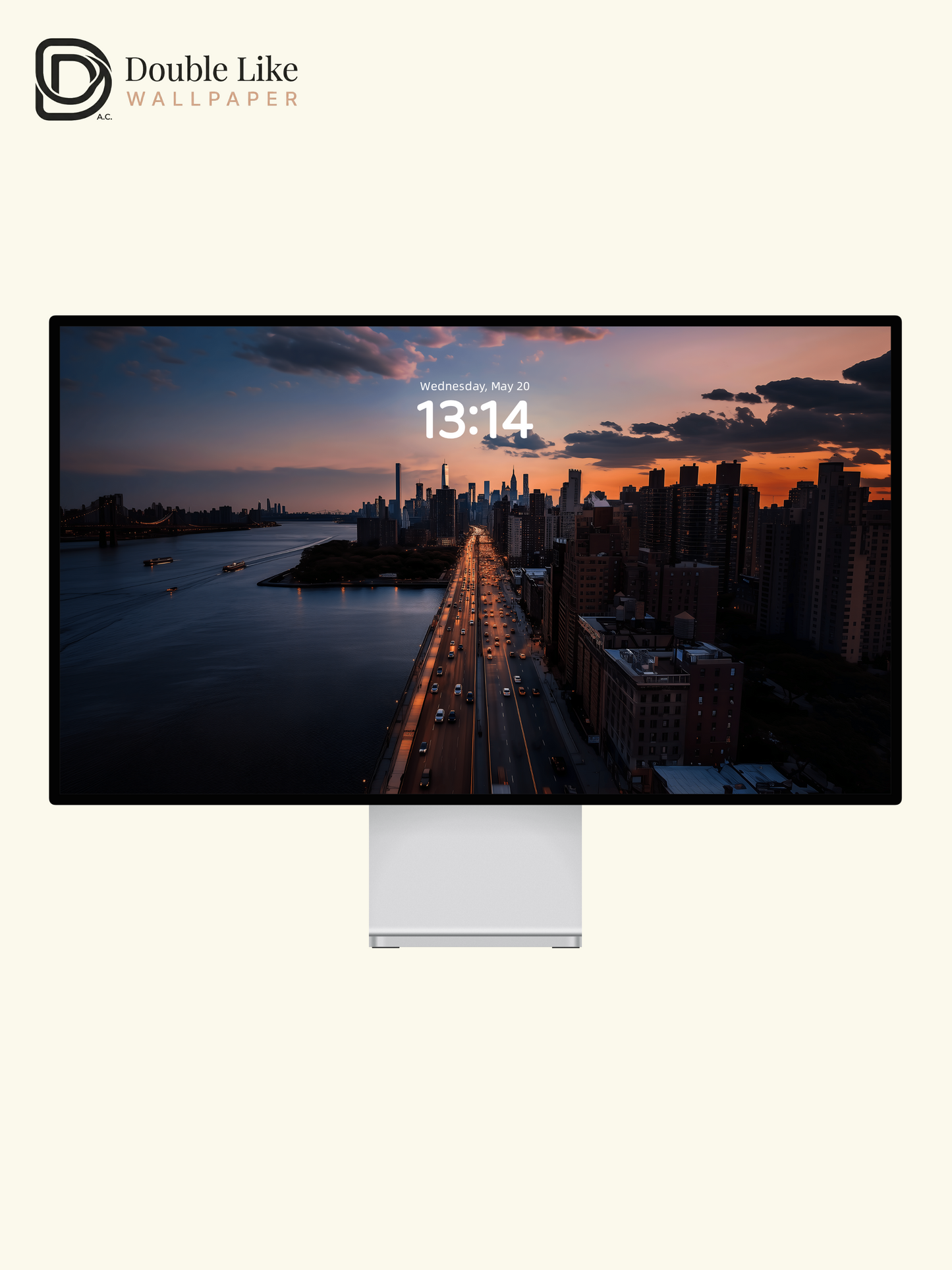 New York City Skyline Sunset Highway Landscape Wallpaper Pack [#ZJY446]