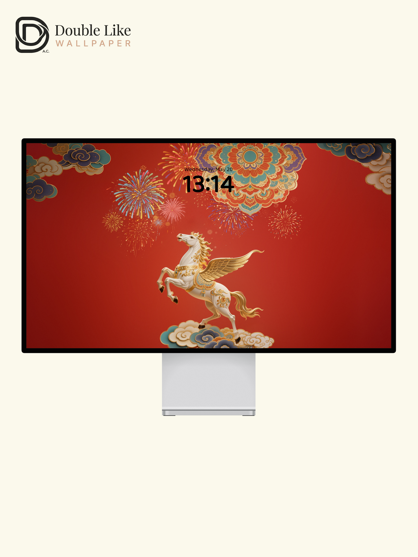 Chinese New Year Winged Pegasus Festive Wallpaper Full Pack [#LFHL303T1]