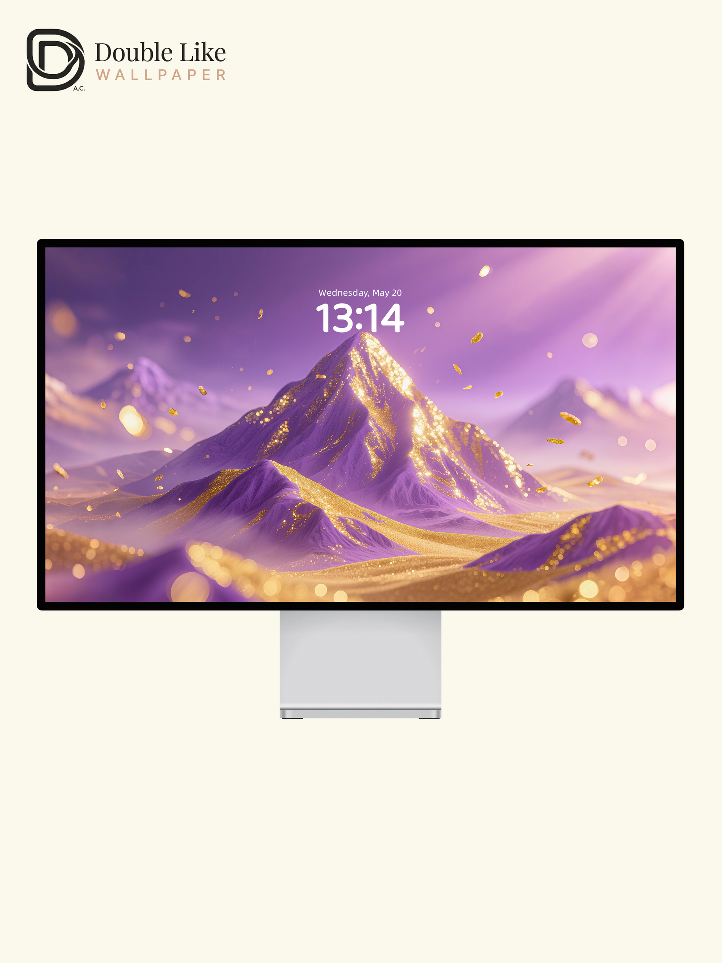 Purple Gold Foil Mountain Peak Fluid Marble Aesthetic Wallpaper Pack [#ZMY247]