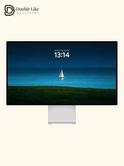 Minimalist Ocean Sailboat Aesthetic Wallpaper Pack for Phone Pad and PC [#LFHL30603]