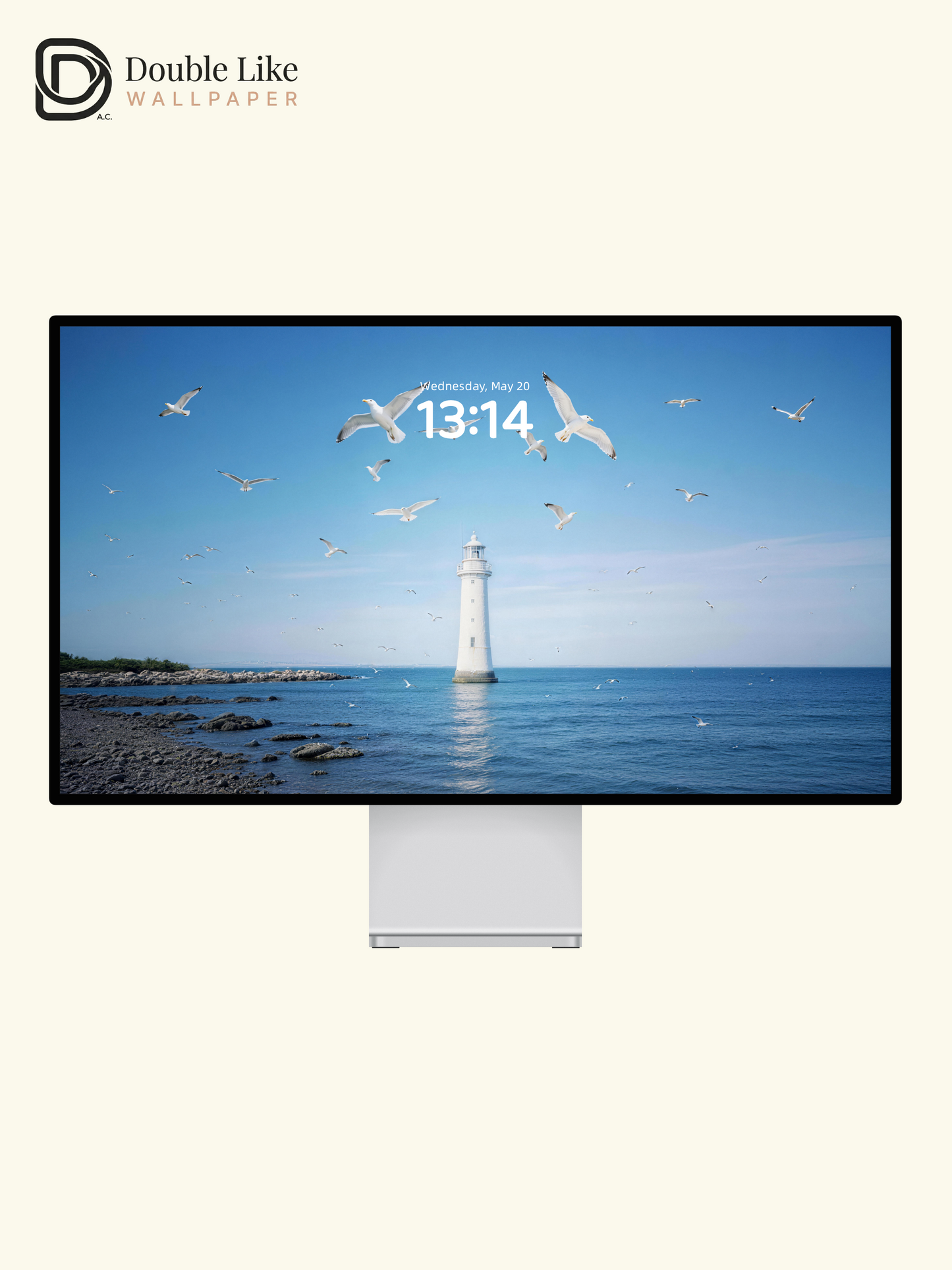 Blue Sea Lighthouse Seagull Healing Ocean Wallpaper Pack [#LFHL30322]