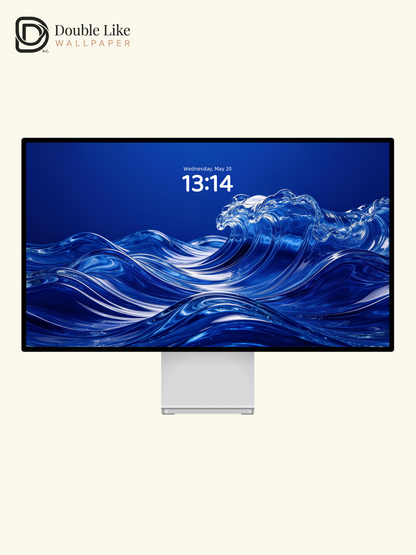 3D Glossy Liquid Ocean Waves Aesthetic Wallpaper Pack [#LFHL30606]
