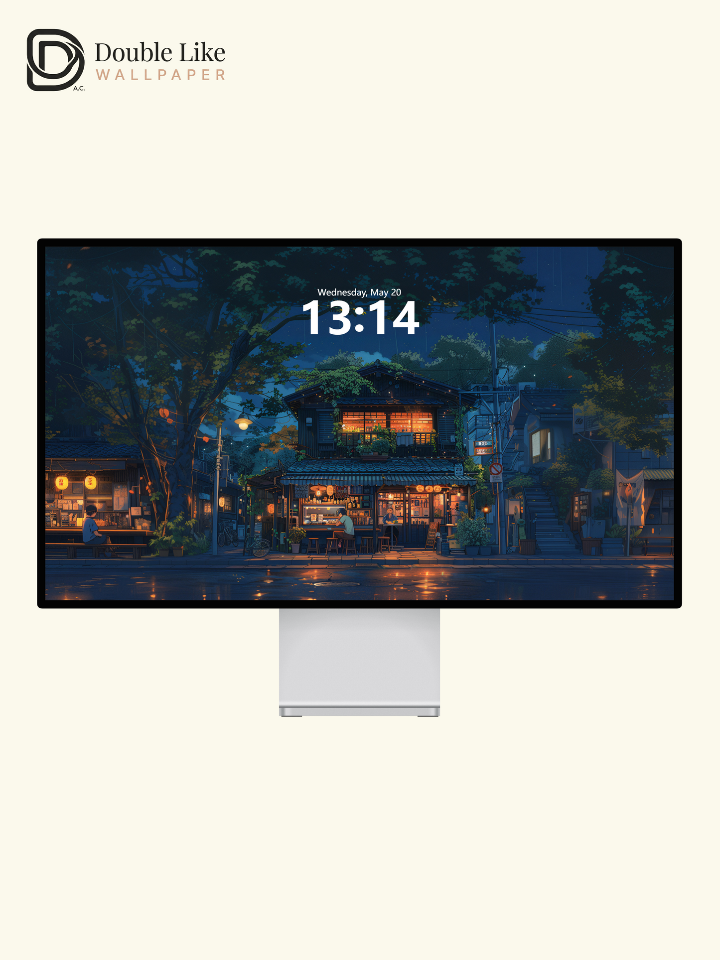 Cozy Rainy Night Japanese Cafe Anime Aesthetic Wallpaper Pack [#WGF108]