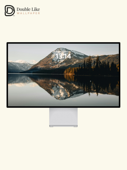 Snowy Mountain Lake Reflection Landscape Wallpaper Pack [#ZJYR001]