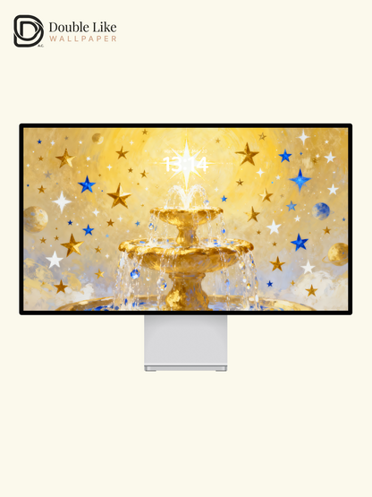 This golden wish fountain wallpaper brings you luck & money! Live wallpaper fits all phones [#HWWa007]