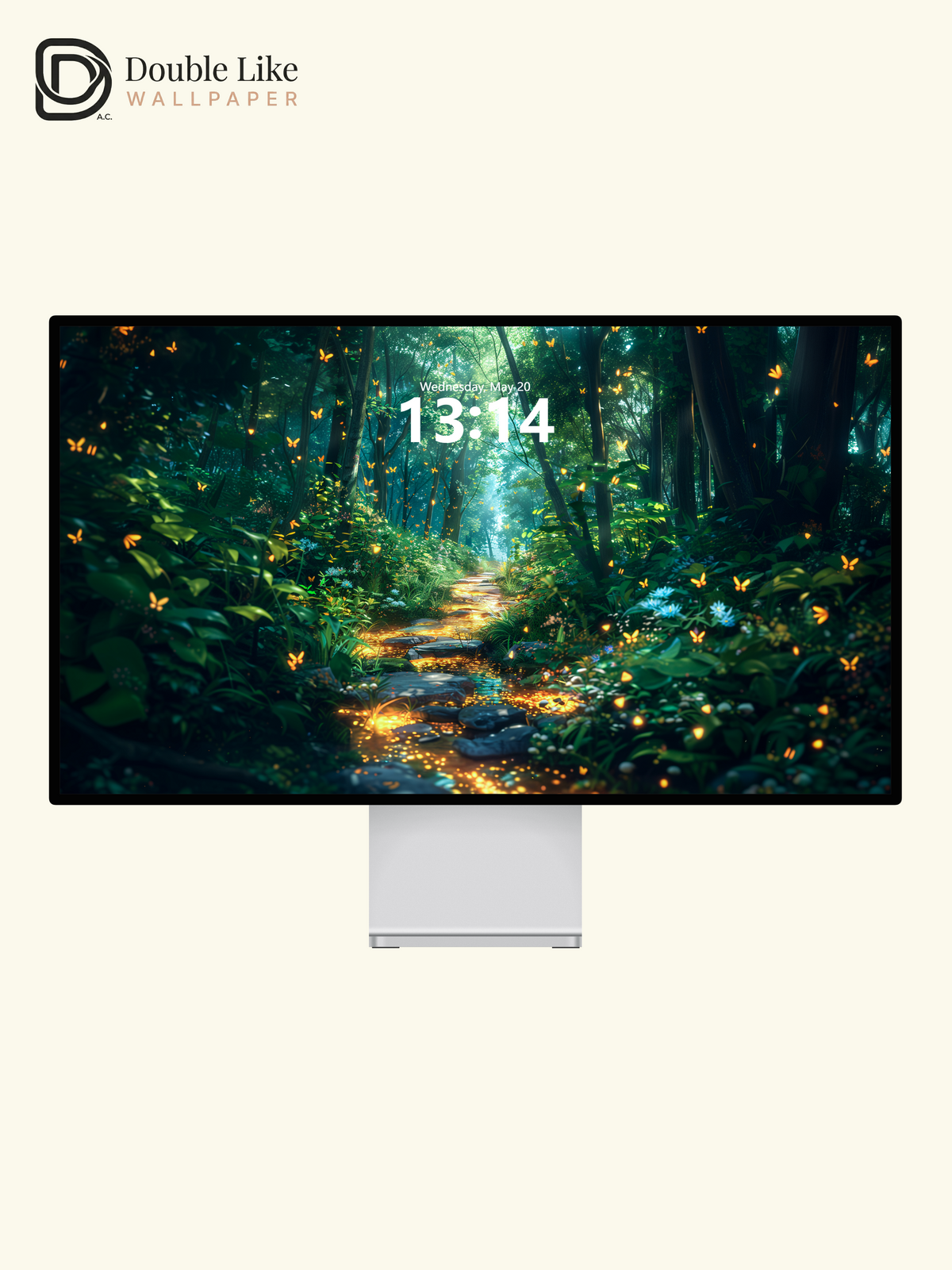 Enchanted Butterfly Forest Glowing Path Fantasy Wallpaper Pack [#WGF060]