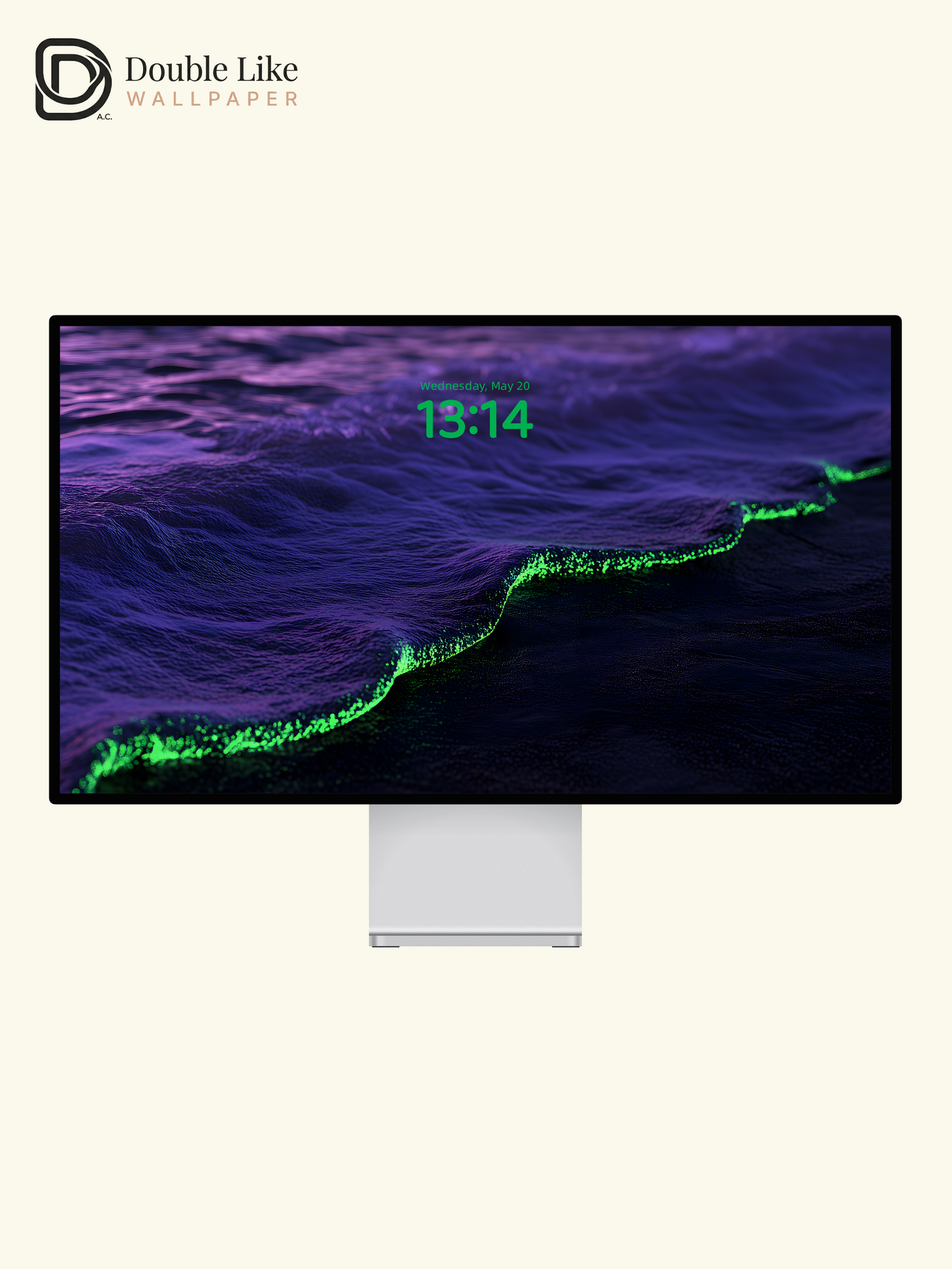 Bioluminescent Neon Wave Dark Purple Ocean Aesthetic Wallpaper Pack [#ZMY102]