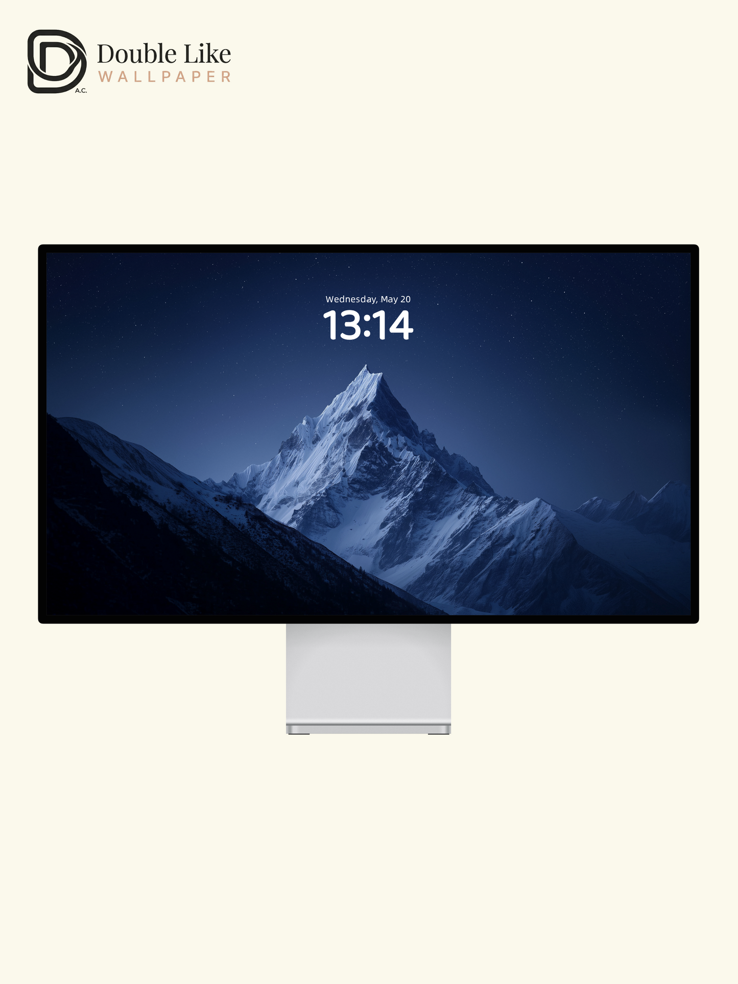 Starry Night Snow Mountain Atmospheric Landscape Wallpaper Pack [#LFHL30124]