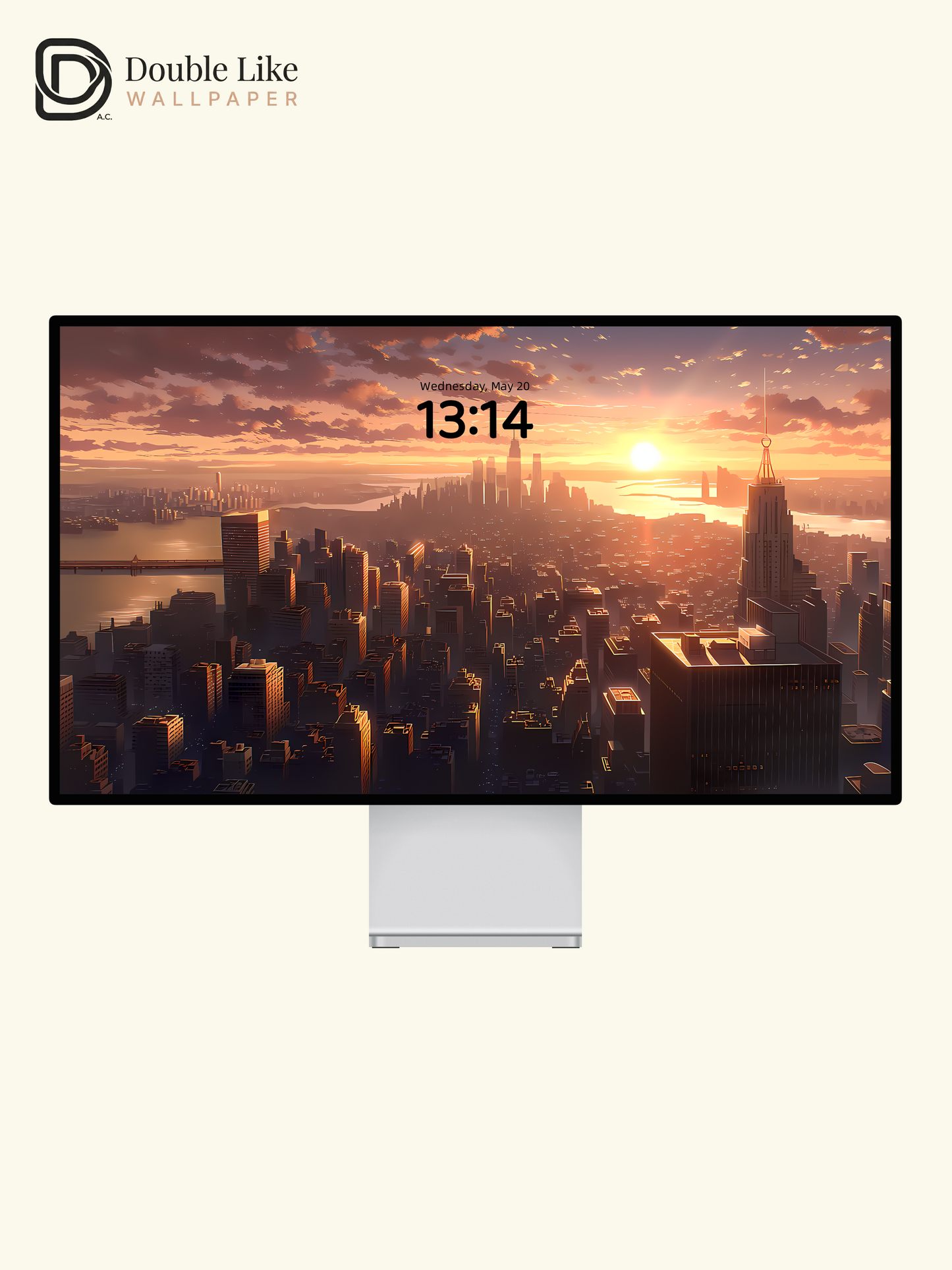 Golden Sunset City Skyline Anime Illustration Wallpaper Pack [#LFHL1005]
