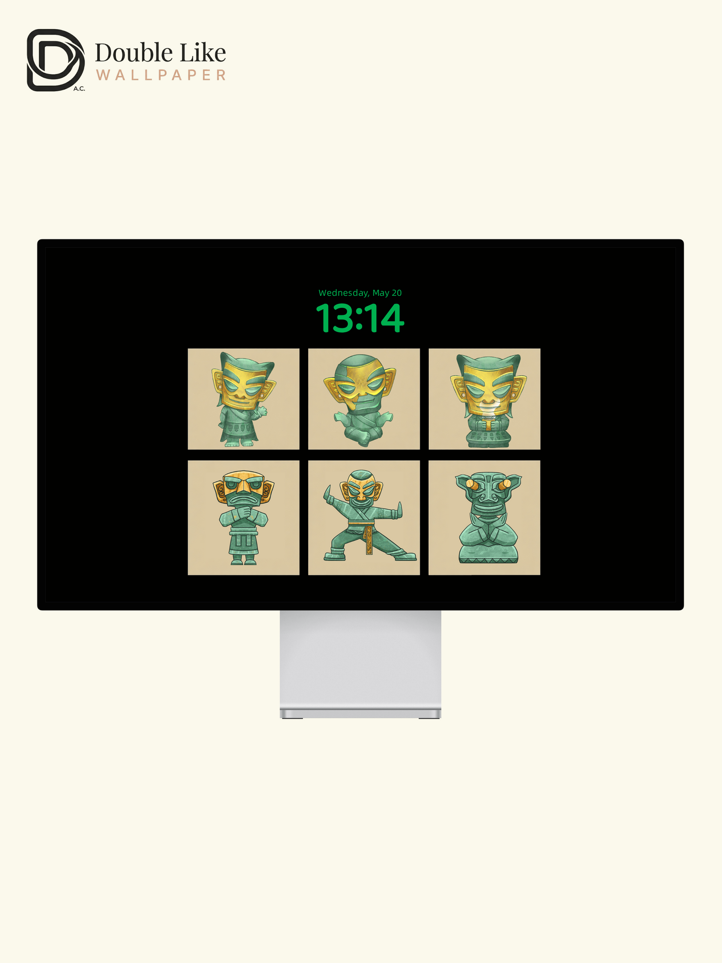 Atmospheric Cute Sanxingdui Cartoon IP Illustration Wallpaper Pack, Compatible with iPhone & Android Lock Screen, Tablet, PC & Smart Watch HD Wallpapers [#ZMY471]