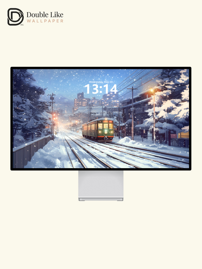 Winter Snow Train Japanese Anime Cozy Aesthetic Wallpaper Pack [#WGF075]