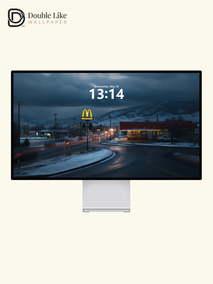 Winter Evening Snowy Town Cinematic Aesthetic Photography Wallpaper Pack [#WGF084]