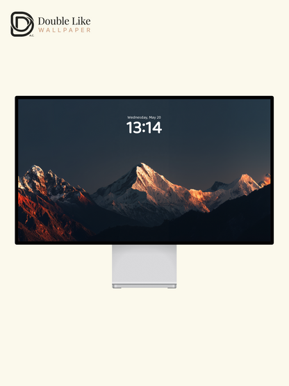 Majestic Golden Hour Snow Mountain Peak Photography Wallpaper Pack [#JJ1204]