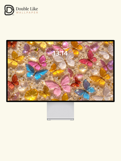 Butterflies on Glitter | Dreamy Luxury Butterfly Wallpaper Pack for All Screens [#HWWx033]