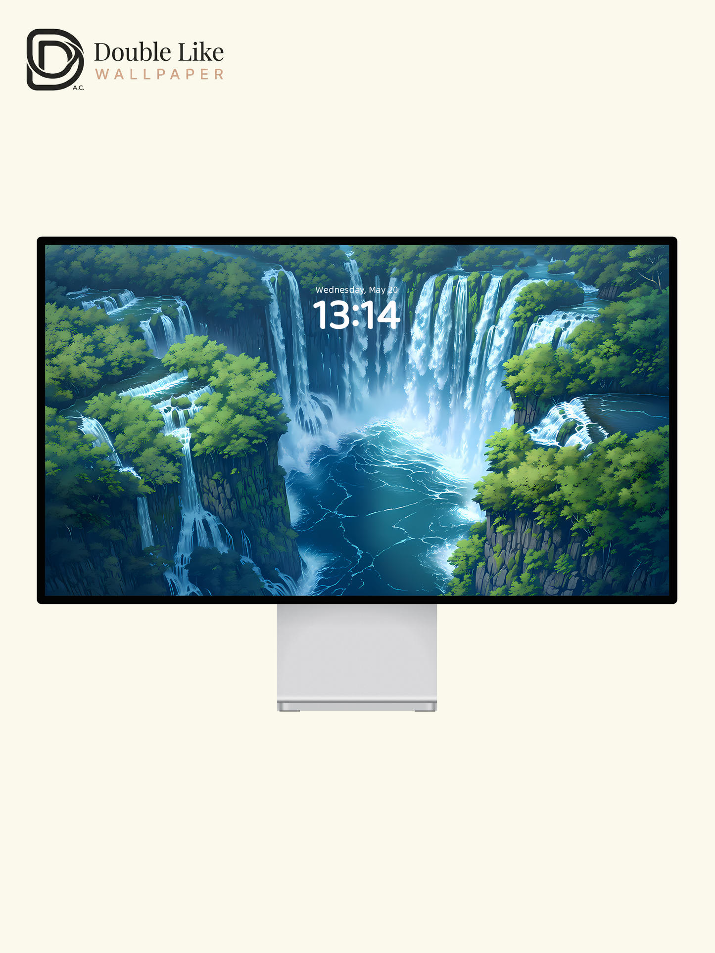 Aesthetic Secret Forest Waterfalls Nature Landscape Digital Art Wallpaper Pack [#LFHL1029]