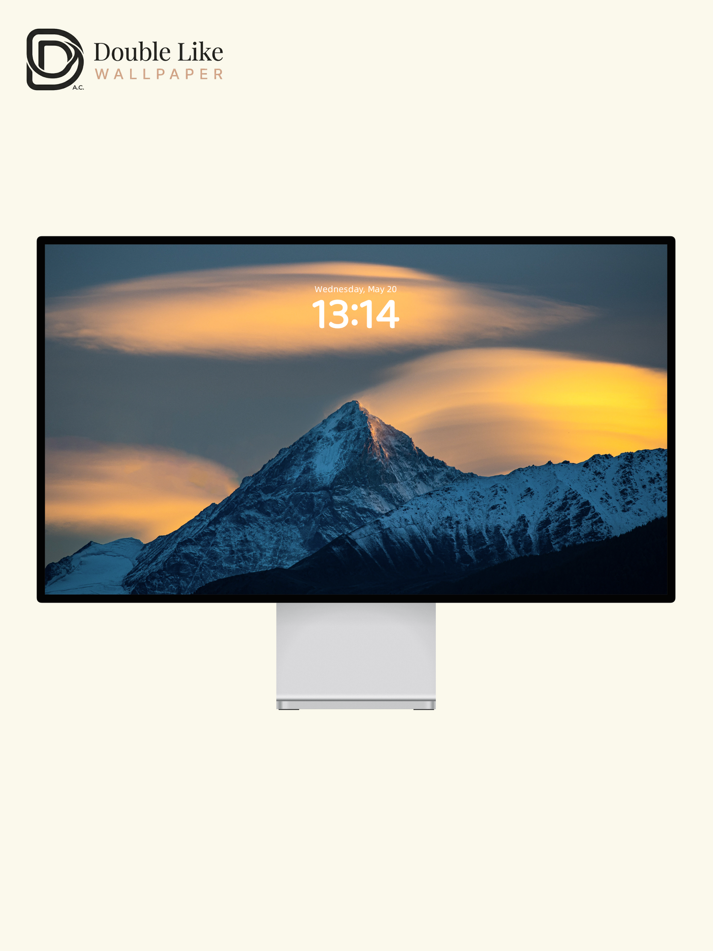 Sunrise Golden Peak & Halo Snow Mountain Aesthetic Wallpaper [#ZMY157]