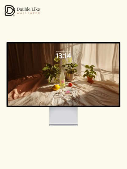 Sunlit Summer Drinks & Green Plants Aesthetic Wallpaper Pack [#JJ1389]