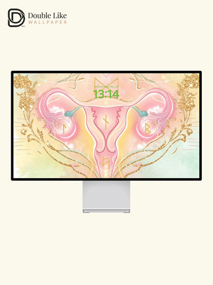Female Wallpaper｜Uterine Calm Flow,relieve discomfort, regulate menstrual cycle and warm the womb [#HWWx023]