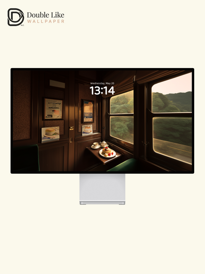 Vintage Train Carriage Afternoon Tea Aesthetic Photography Wallpaper Pack [#JJ1207]