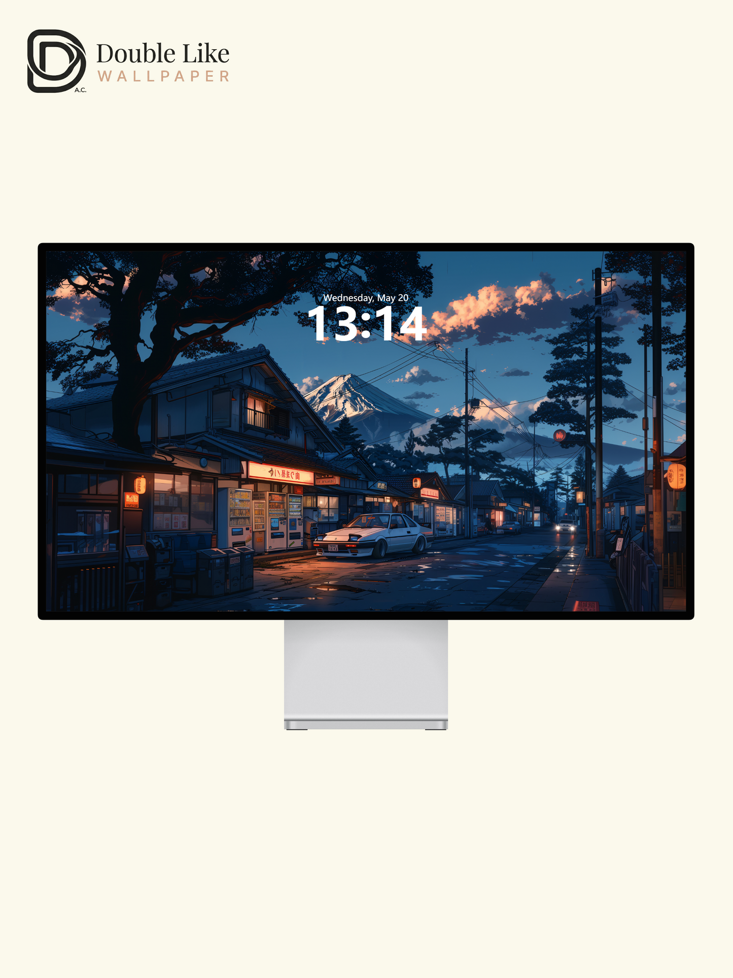 Sunset Mount Fuji Japanese Village AE86 Sports Car Anime Aesthetic Wallpaper Pack [#WGF101]