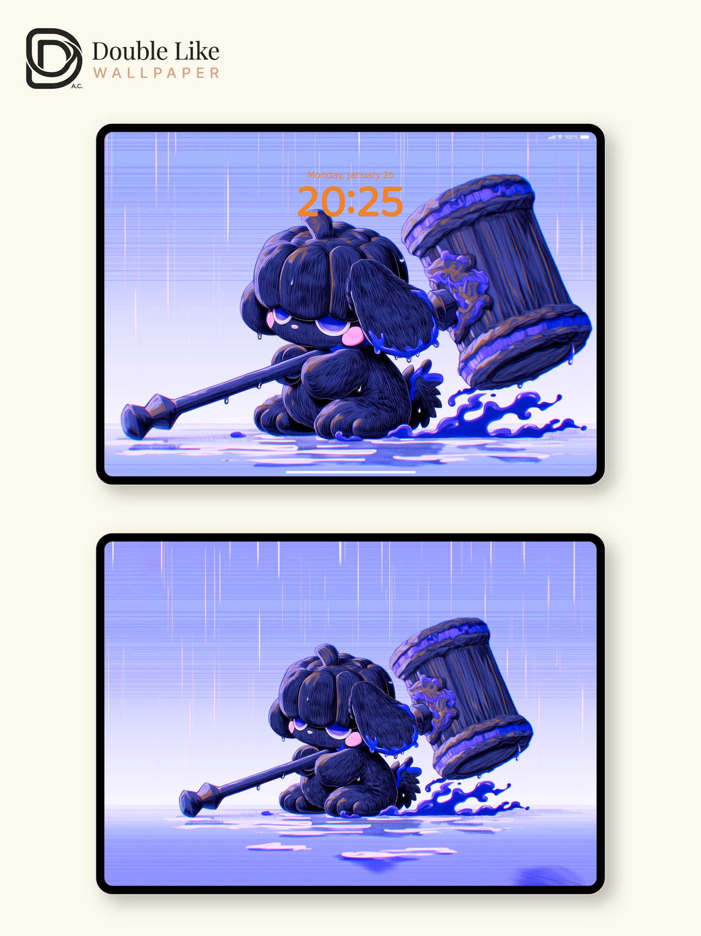 Cute Dark Pumpkin Pup Hammer Ghost Glow Aesthetic Wallpaper Pack [#HW1509]