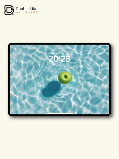 Refreshing Green Apple Sparkling Water Minimalist Wallpaper Pack [#ZJYX0858]